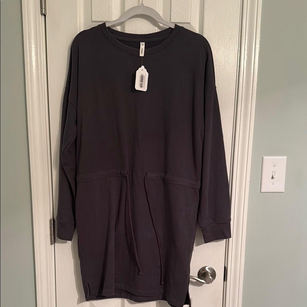 Women’s Charcoal Sweatshirt material Dress-by Wishlist